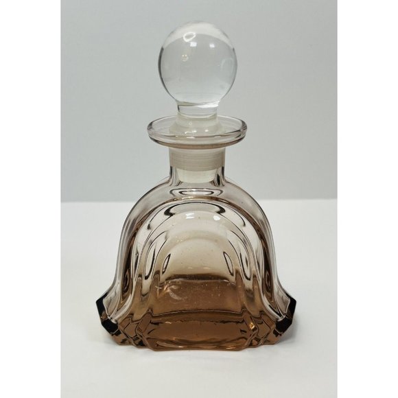 Crystal Perfume Bottle & Stopper Vintage Collezione Glass Line Italy 24% Lead 6” - Picture 1 of 10